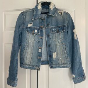 Veronica Beard Distressed Denim Jacket